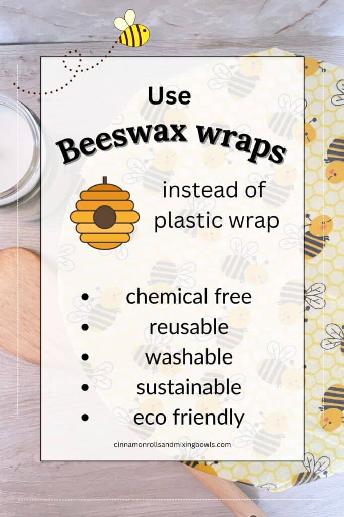 pin how to use beeswax wraps to replace plastic wrap