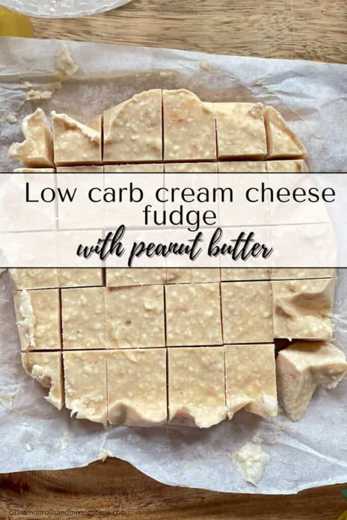 Pin for Low carb cream cheese fudge with peanut butter 