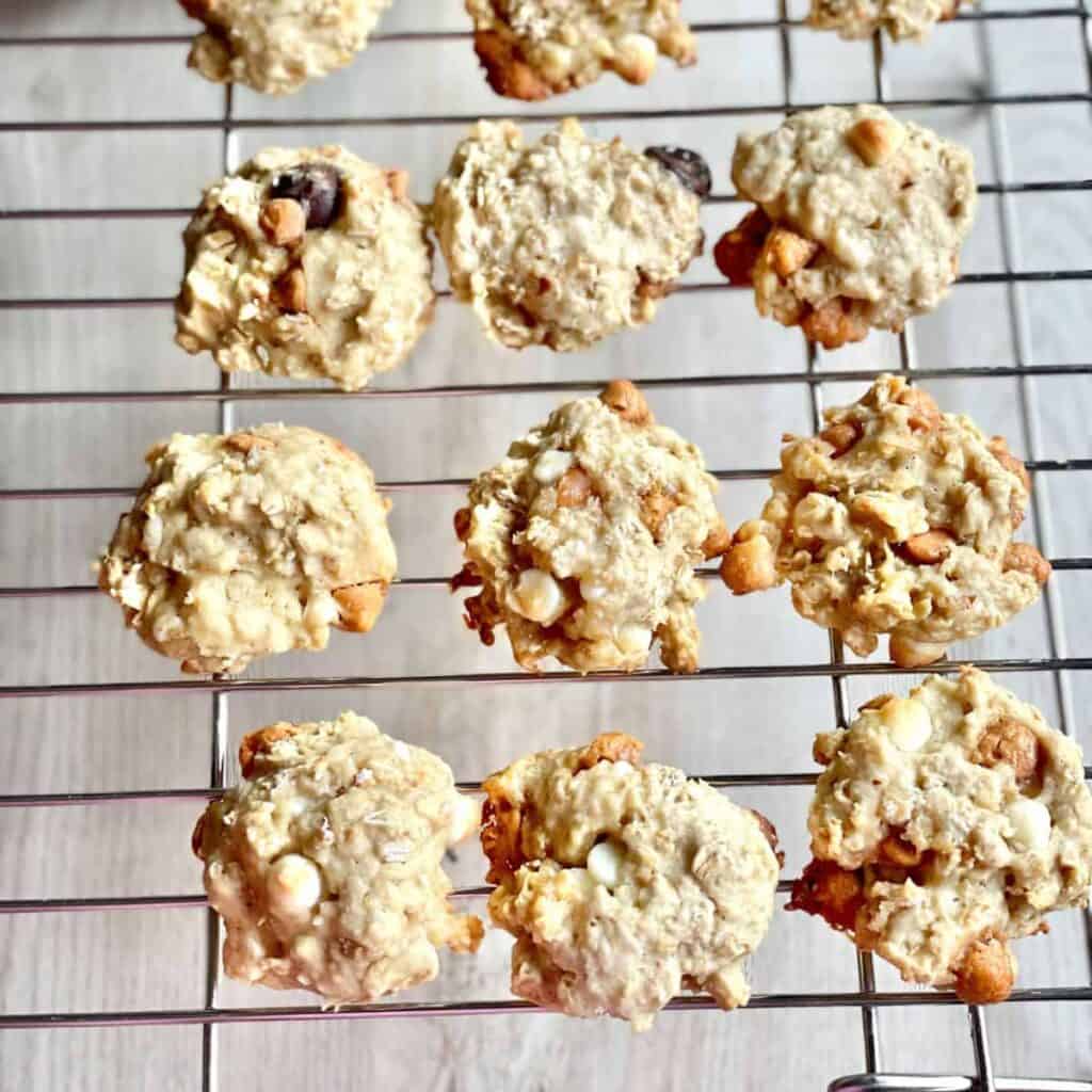 Healthy sourdough oatmeal cookies with honey
