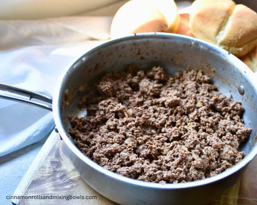 Sloppy joes in a frying pan